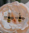 Enameled Bee Earrings