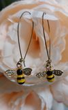 Enameled Bee Earrings