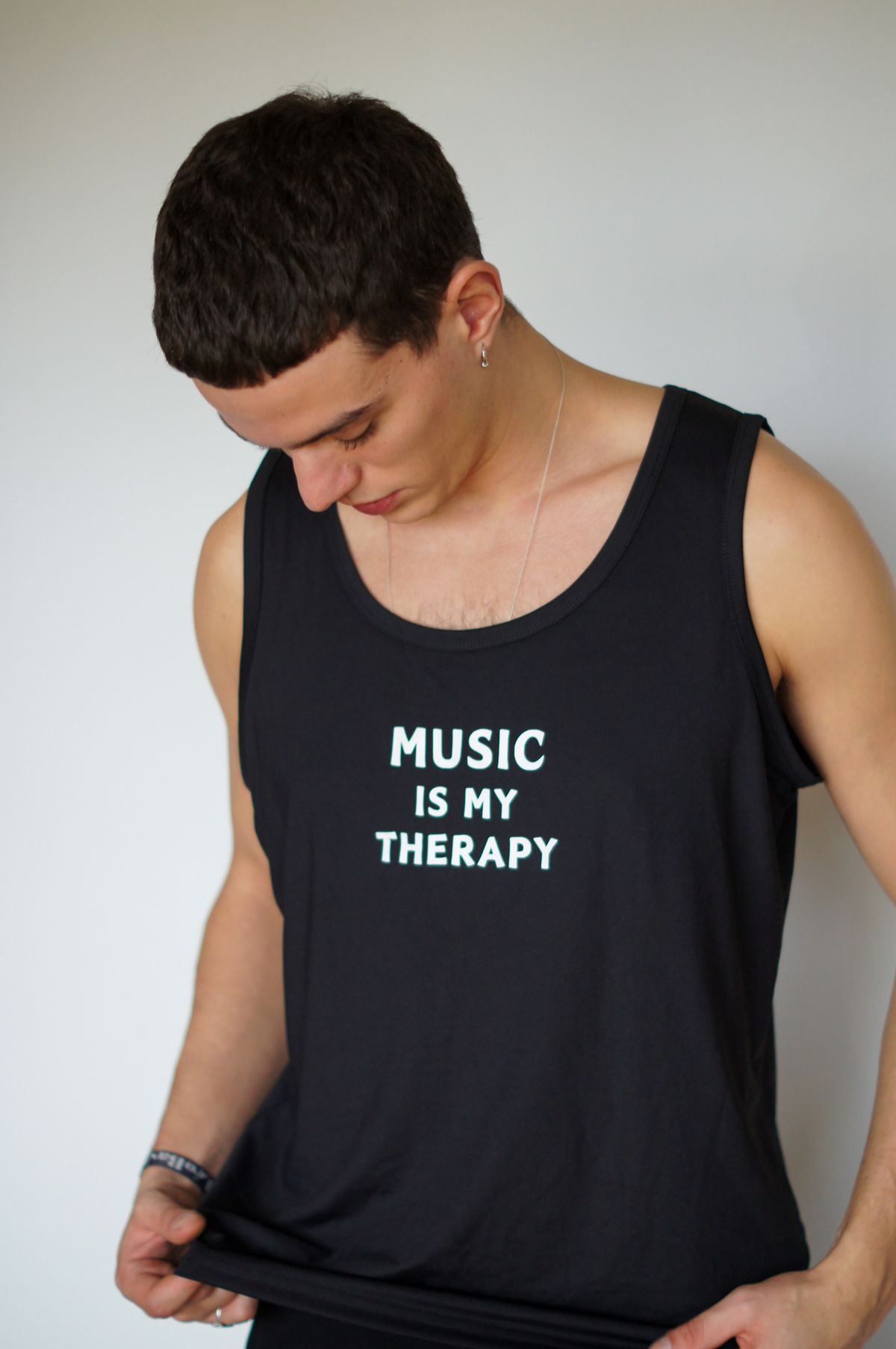 MUSIC IS MY THERAPY - Men's Tank Top