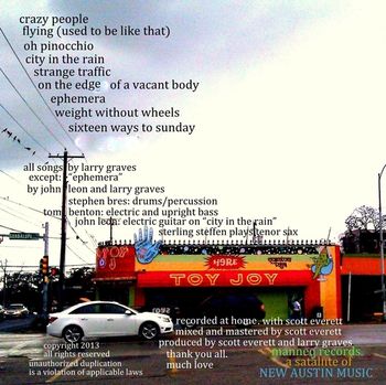 Back cover with credits and general info,
