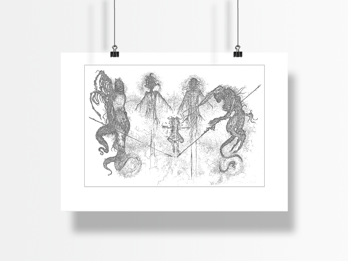 DARK GODS: THE WITNESS (ORIGINAL ART GICLÈE+ORIGINAL ART BLANK COVER COMIC)