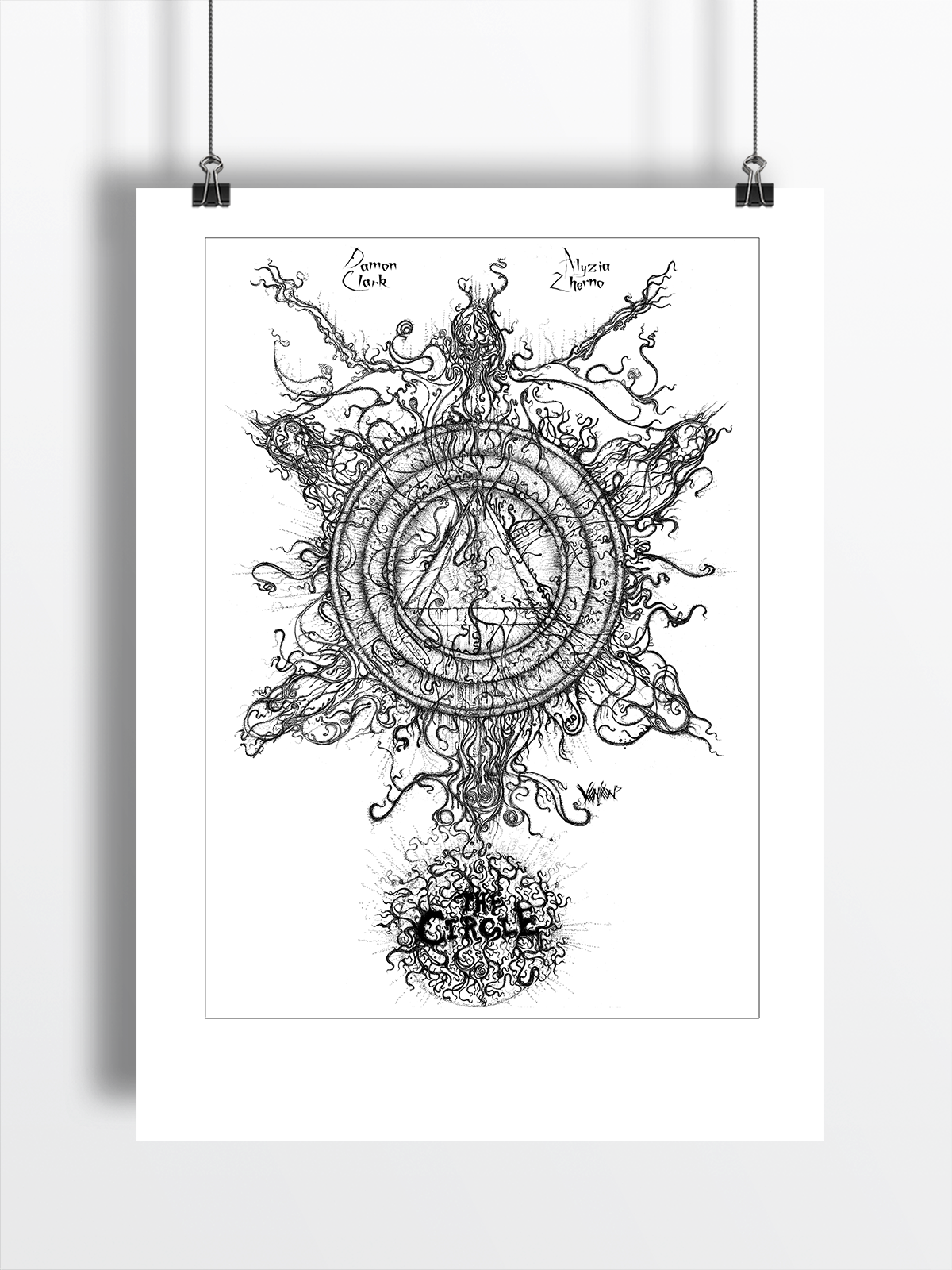 The Circle - Manifest From Beyond Illustrated Giclèe Print (vVurMzflessshhh Ltd Edition)