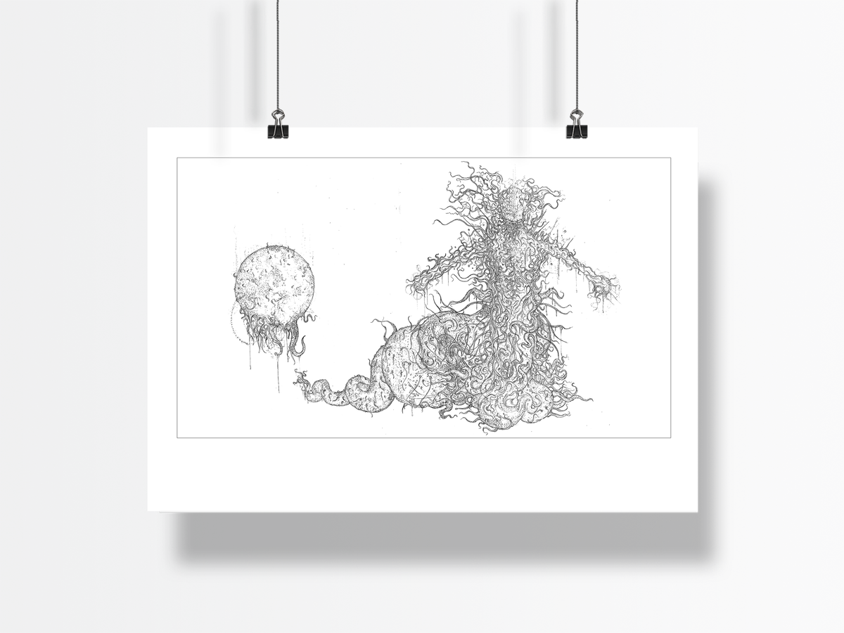 DARK GODS: IAM (ORIGINAL ART GICLÈE+ORIGINAL ART BLANK COVER COMIC)