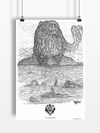 WORM KING (ILLUSTRATED MINI PRINT) (OPEN EDITION)