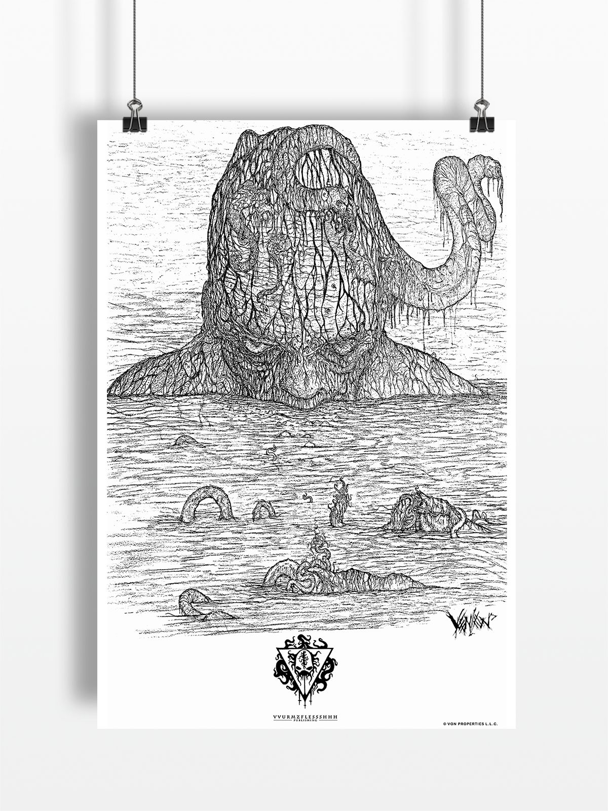 WORM KING (ILLUSTRATED MINI PRINT) (OPEN EDITION)