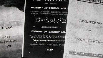 Homemade posters for some gigs at University of Salford as S-cape.
