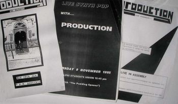 Homemade posters for Production performances both at school and at university in the early nineties.
