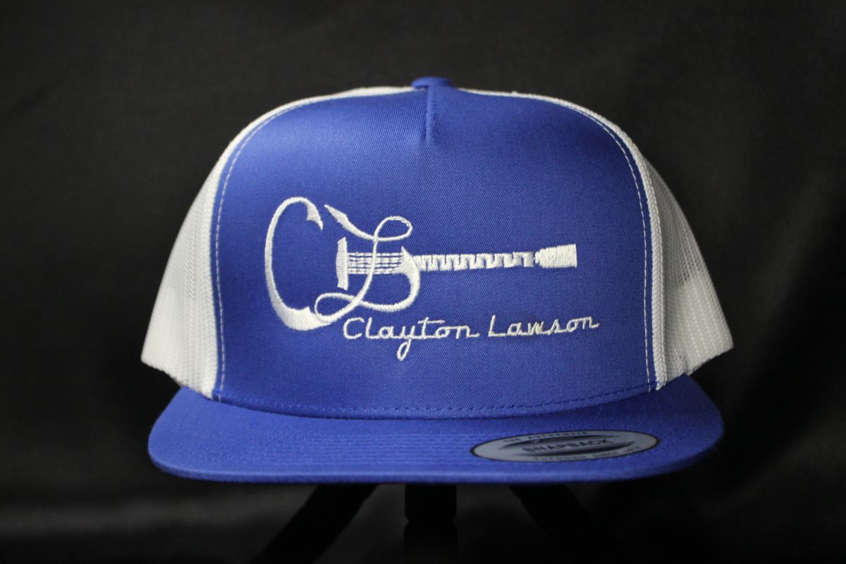 White & Blue CL Guitar Hat 