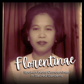 Silvia Passiflora, Southern Gothic Folk poet-songwriter, sepia toned photo of her mother. Florentinae is typed across album cover. 