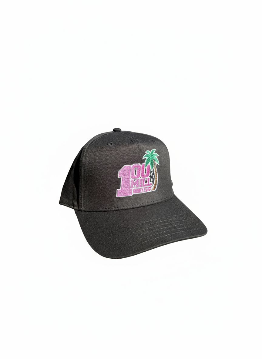 100 Mill Entertainment Hat - Black And Pink