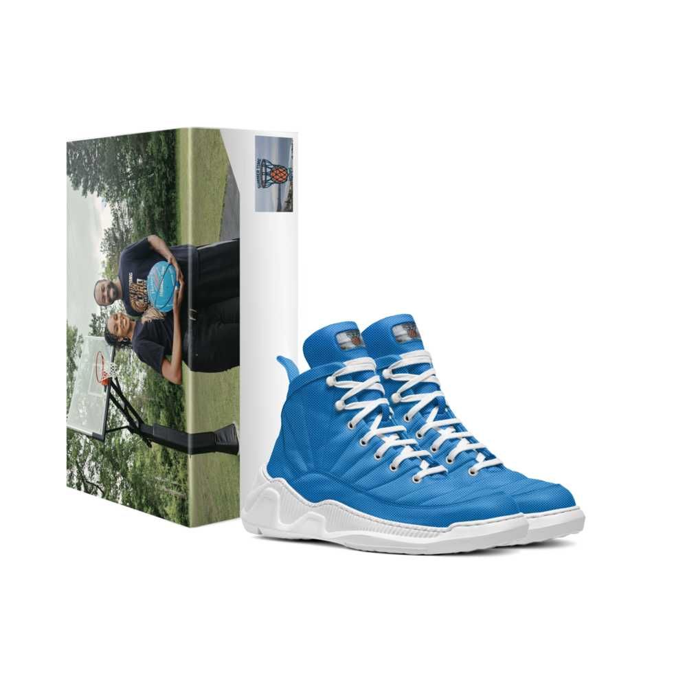 Summer TIme Hoops Shoe, Summer Time Hoops Shoes, Basketball Shoes, Blue Basketball Shoes, Ja'Van and LaRissa Johnson Shoes, Ja'Van Johnson Basketball Shoe