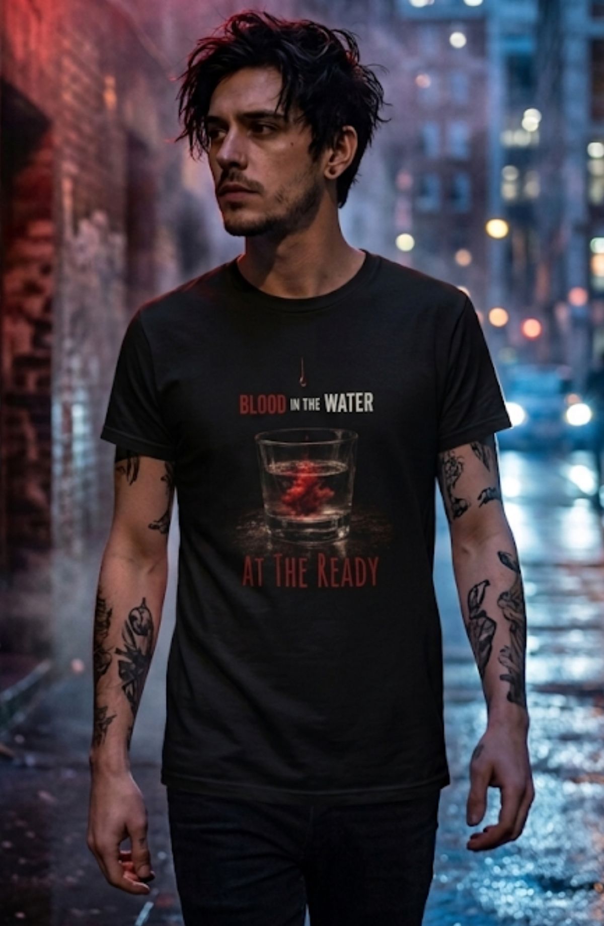 At The Ready BloodIn The Water Tee