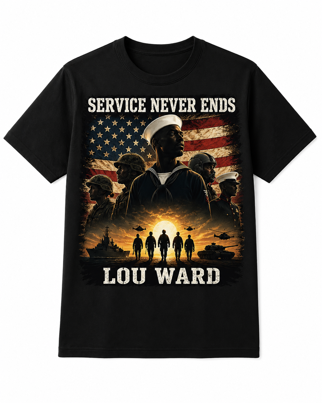 "Service Never Ends" T-Shirt