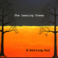 A Setting Sun by Leaning Trees