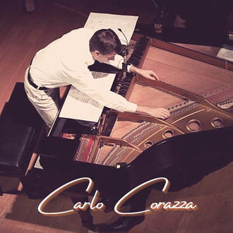 Carlo Corazza is not simply a pianist. He is a composer whose music travels across borders, carried by the hands of ensembles, trios, and orchestras on stages around the world.