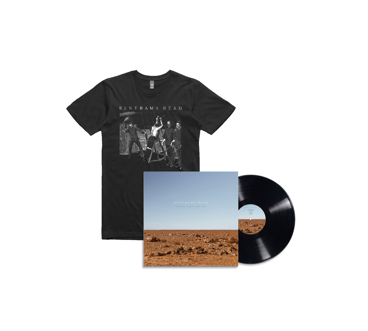 "Isle of the Dead" T-Shirt + Blood, Salt & Ash 12" Vinyl