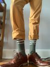 Wool-Blend Crew Socks - Faoileán Logo