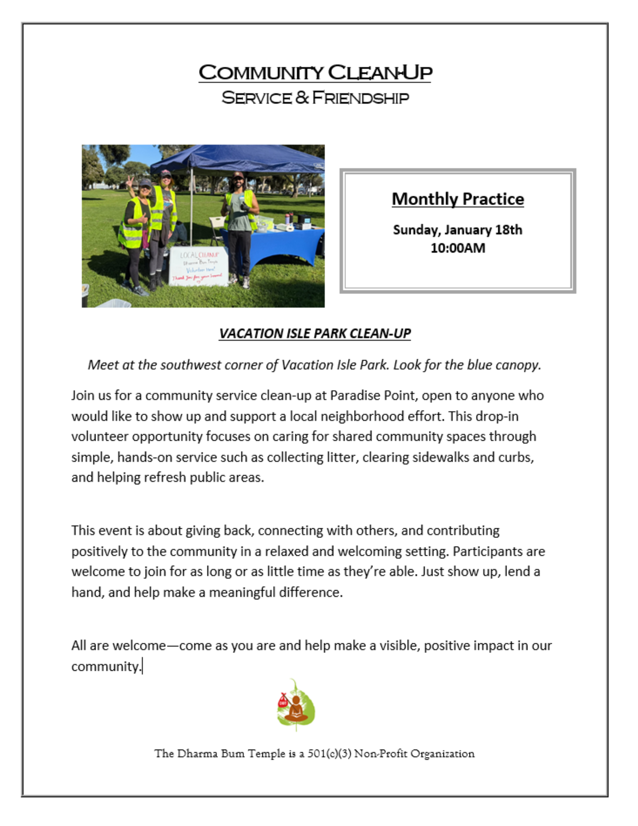 January Community Clean Up