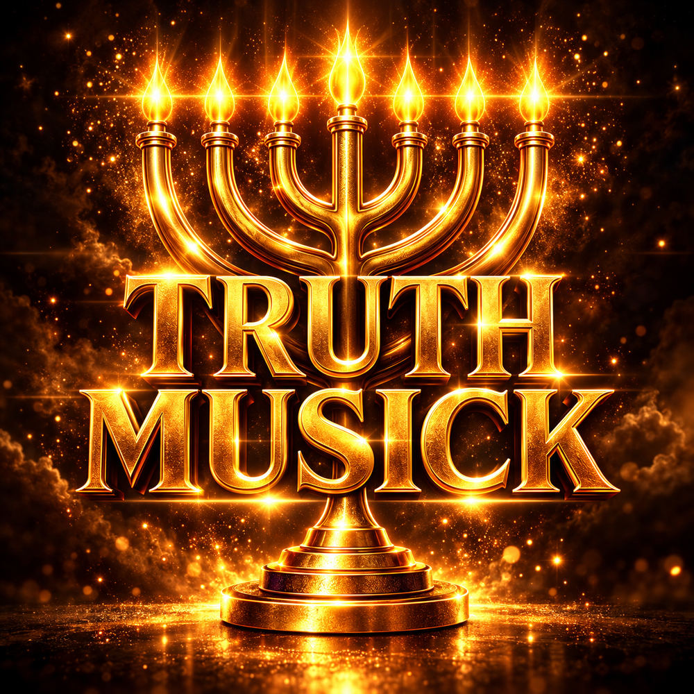 Truth Musick golden menorah artwork