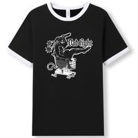 BLACK TROLLEY RINGER TEE (free AUS shipping)
