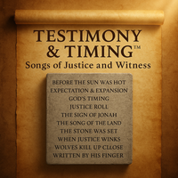 Testimony & Timing™ – Songs of Justice and Witness™ by Kingdom Tunes™ — Crown & Cloud Kingdom Music™