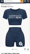 Acid wash Biker short set 