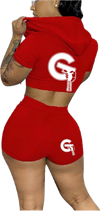 Short Sleeve Hoodie and Short “G” Set