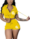 Short Sleeve Hoodie and Short “G” Set