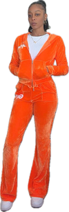 “iiamhandzz” ORANGE VELOUR “G” SET 