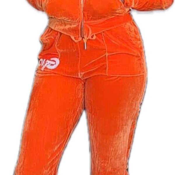 “iiamhandzz” ORANGE VELOUR “G” SET 