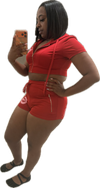 Short Sleeve Hoodie and Short “G” Set