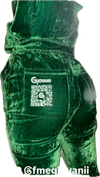 “piedpiper” GREEN VELOUR “G” SET