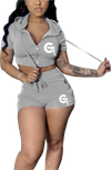 Short Sleeve Hoodie and Short “G” Set