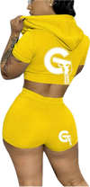 Short Sleeve Hoodie and Short “G” Set