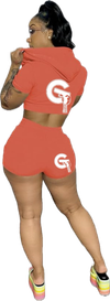 Short Sleeve Hoodie and Short “G” Set