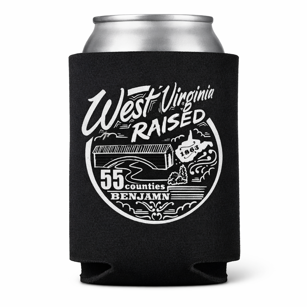 West Virginia Raised Koozie