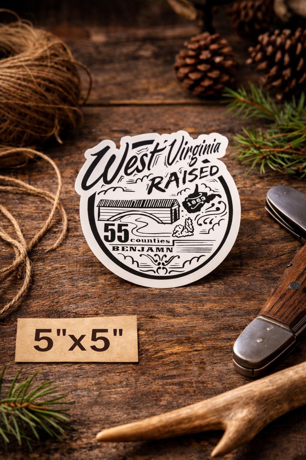 West Virginia Raised Decal