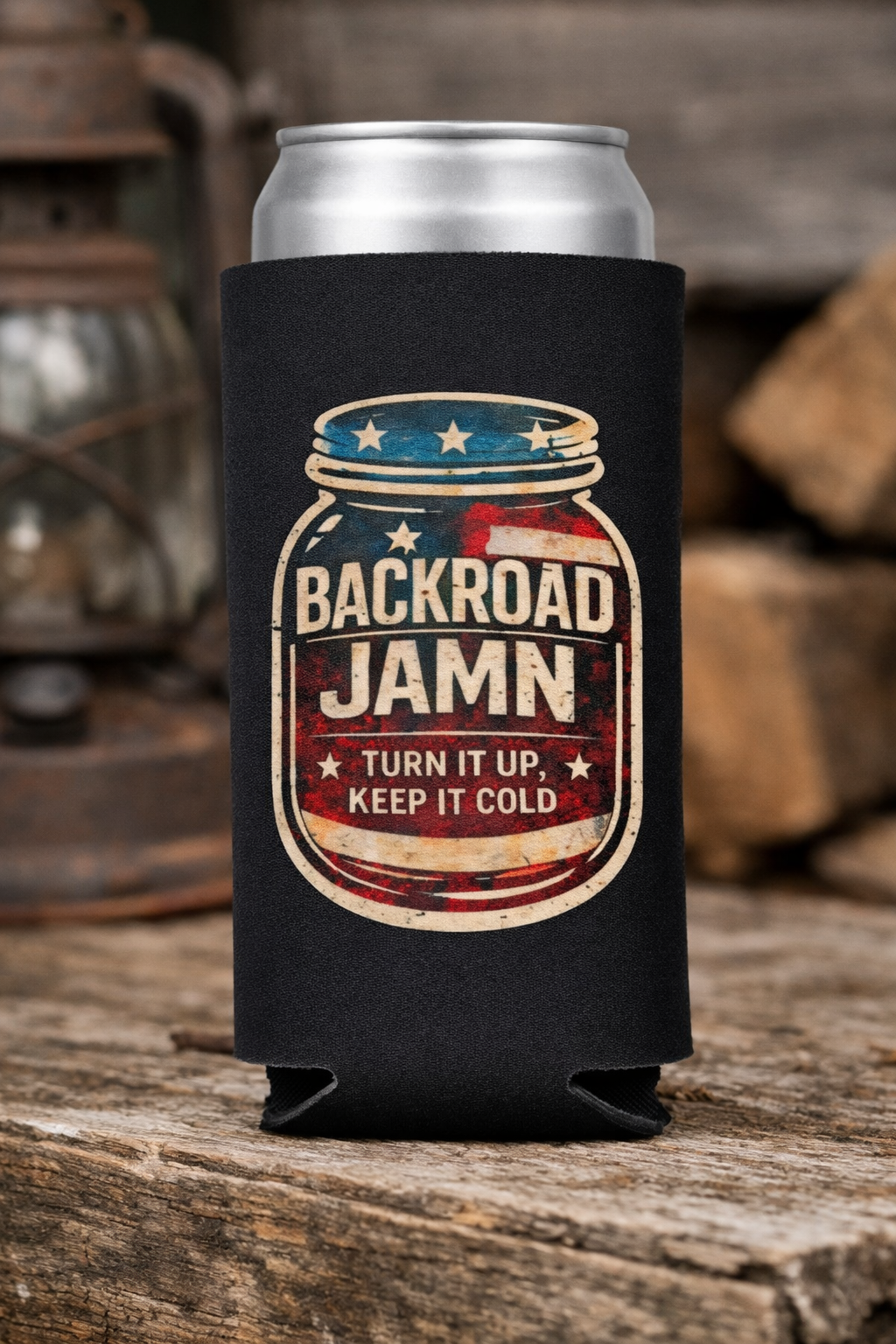 Backroad Jamn Koozie