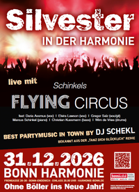 SILVESTER IN DER HARMONIE – „AllStar Clubnacht Live“ – Marcus Schinkels Flying Circus live und DJ Scheckl