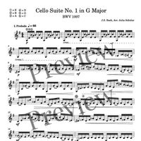 Cello Suite No. 1 (Score) by J.S. Bach (Arr. Julia Schüler)
