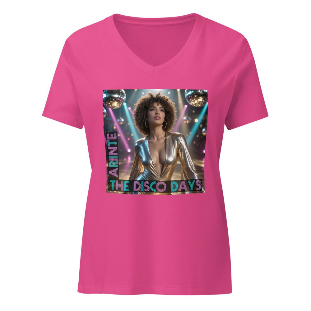 **NEW**ARiiNTE The Disco Days | Women's Relaxed V-Neck T-Shirt | Bella Canvas 6405CVC