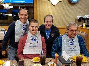 Little stop for Cincinnati's favorite chili, Skyline!!!!   Billy Blackwood, Jonathan Mattingly, Buddy Bates, and Butch Owens
