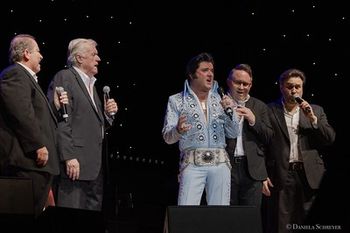 Elvis Das Musical in Europe with The Stamps
Buddy, Ed Enoch, Graham Patrick Doyle, Casey Shepherd, and David Mann
