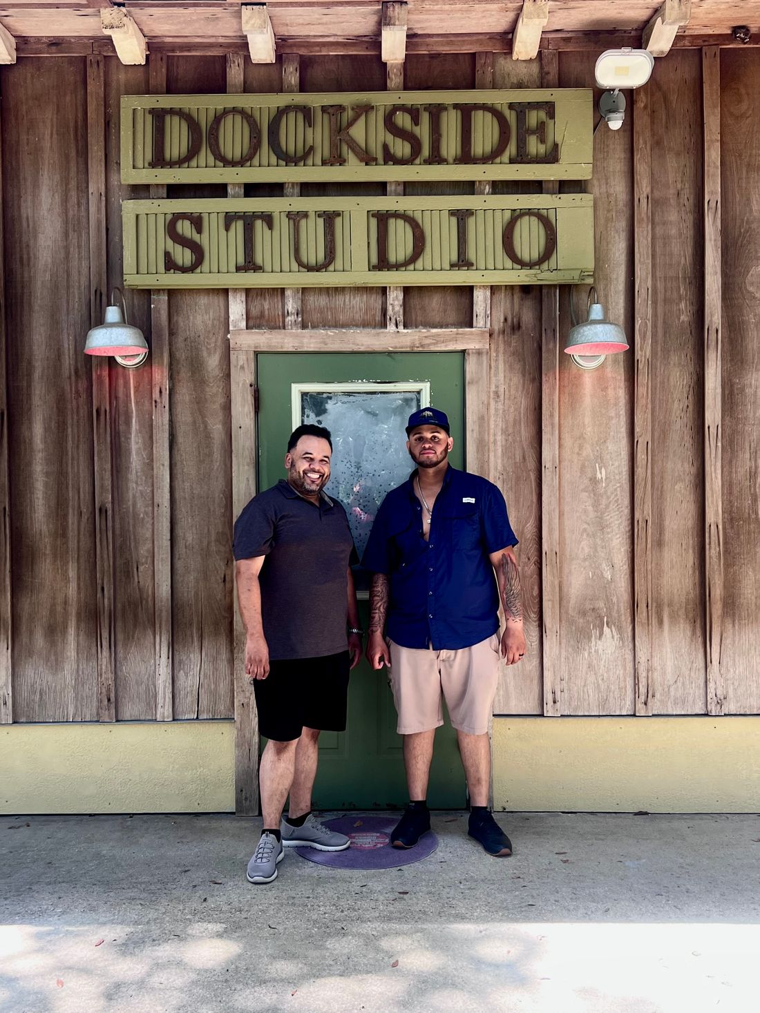 Corey Arceneaux & Tyler Arceneaux about to enter Dockside Recording Studio in Maurice Louisiana
