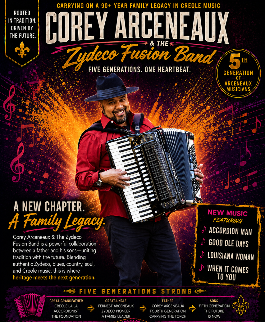 Corey Arceneaux - Accordion Man - ZYDECO-FUSION