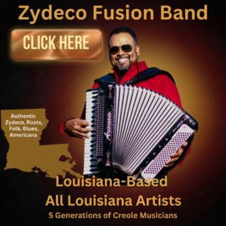 Creole Zydeco Ambassador Corey Arceneaux a Master Zydeco Accordionist, hails from Carencro, Louisiana. A member of one of Zydeco's first families.  One of the Best Zydeco Bands Touring! 