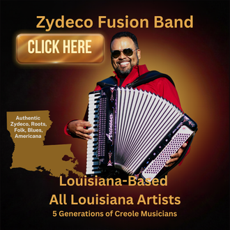 Creole Zydeco Ambassador Corey Arceneaux a Master Zydeco Accordionist, hails from Carencro, Louisiana. A member of one of Zydeco's first families.  One of the Best Zydeco Bands Touring! 