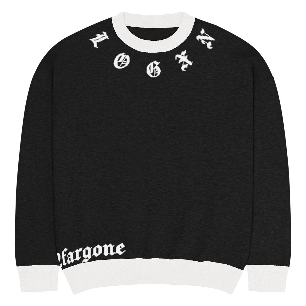 Unisex Relaxed Fit Knitted Crew Neck Sweater