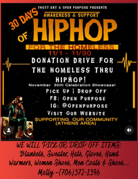 30 Dayz of Hip Hop for the Homeless (showcase will be held 11/28 )