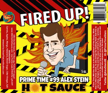 Label for 'Fired Up Hot Sauce'
